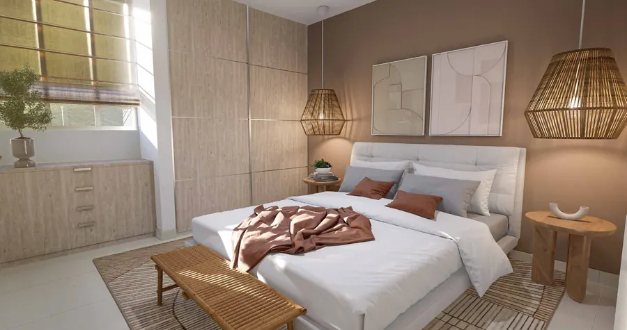 Habitación principal con clóset de piso a techo